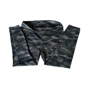 Athleta Camo Leggings Size L Athletic Pockets Workout Green